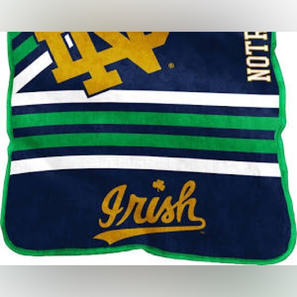 Notre Dame Plush Raschel Throw - Picture 1 of 1